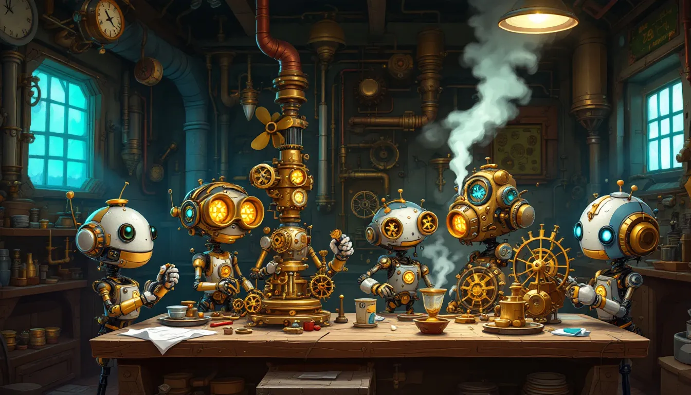Robots working together